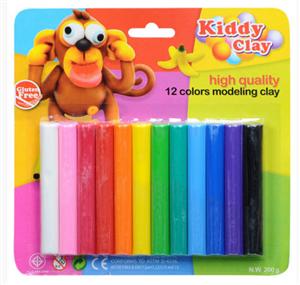 ĐẤT NẶN KIDDY CLAY 12 MÀU 200G ST-200-12