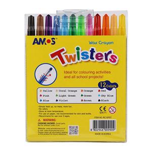 Bộ sáp 12 màu AMOS SILKY TWISTERS RC12PST