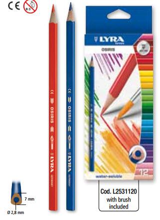 HỘP BÚT CHÌ MÀU NƯỚC 12 MÀU LYRA  OSIRIS AQUARELL 2531120