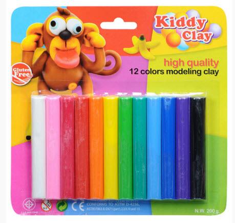 ĐẤT NẶN KIDDY CLAY 12 MÀU 200G ST-200-12