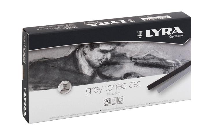 HỘP BÚT SÁP 12 MÀU LYRA GREY TONES  5641122