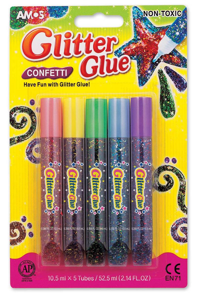 Vỉ bút hồ nhũ óng ánh 10,5 ml AMOS Glitter (GCF10B5)