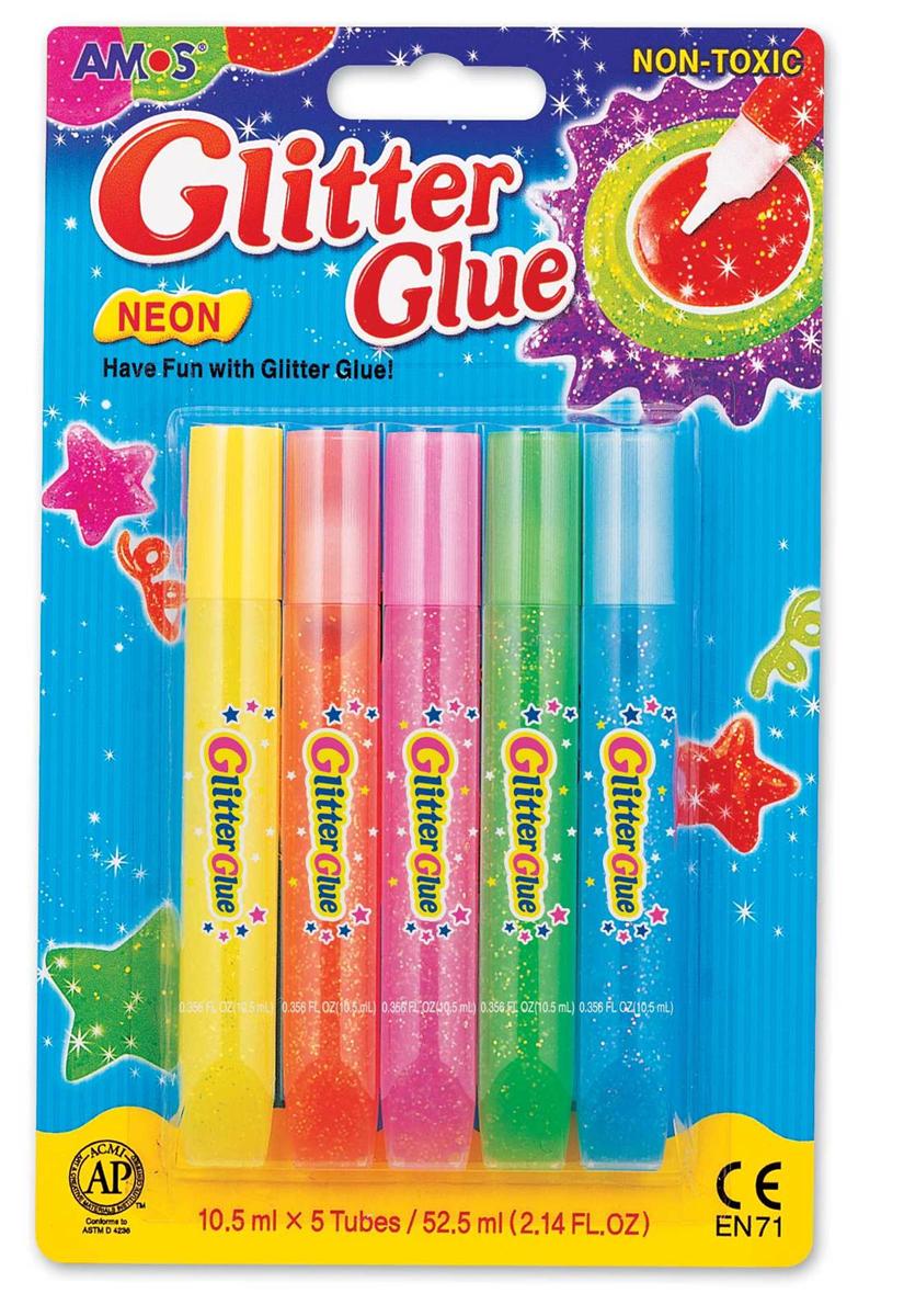 Vỉ 5 tuýp màu nhũ óng ánh 10,5 ml AMOS Glitter (GNE10B5)