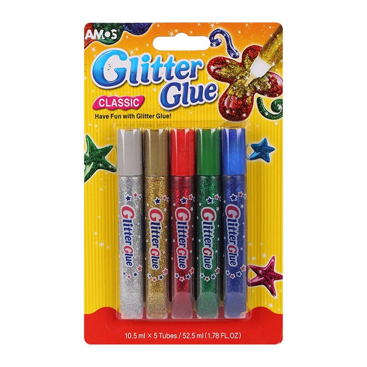 Vỉ 5 bút nhũ màu óng ánh 10.5ml AMOS GLITTER (GCL10B5)