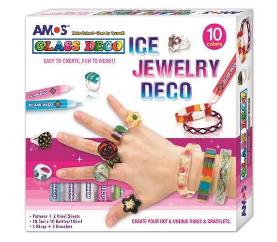 Bộ bút vẽ trang sức AMOS GLASS DECO ICE JEWELRY KIT: GD10P10IJ