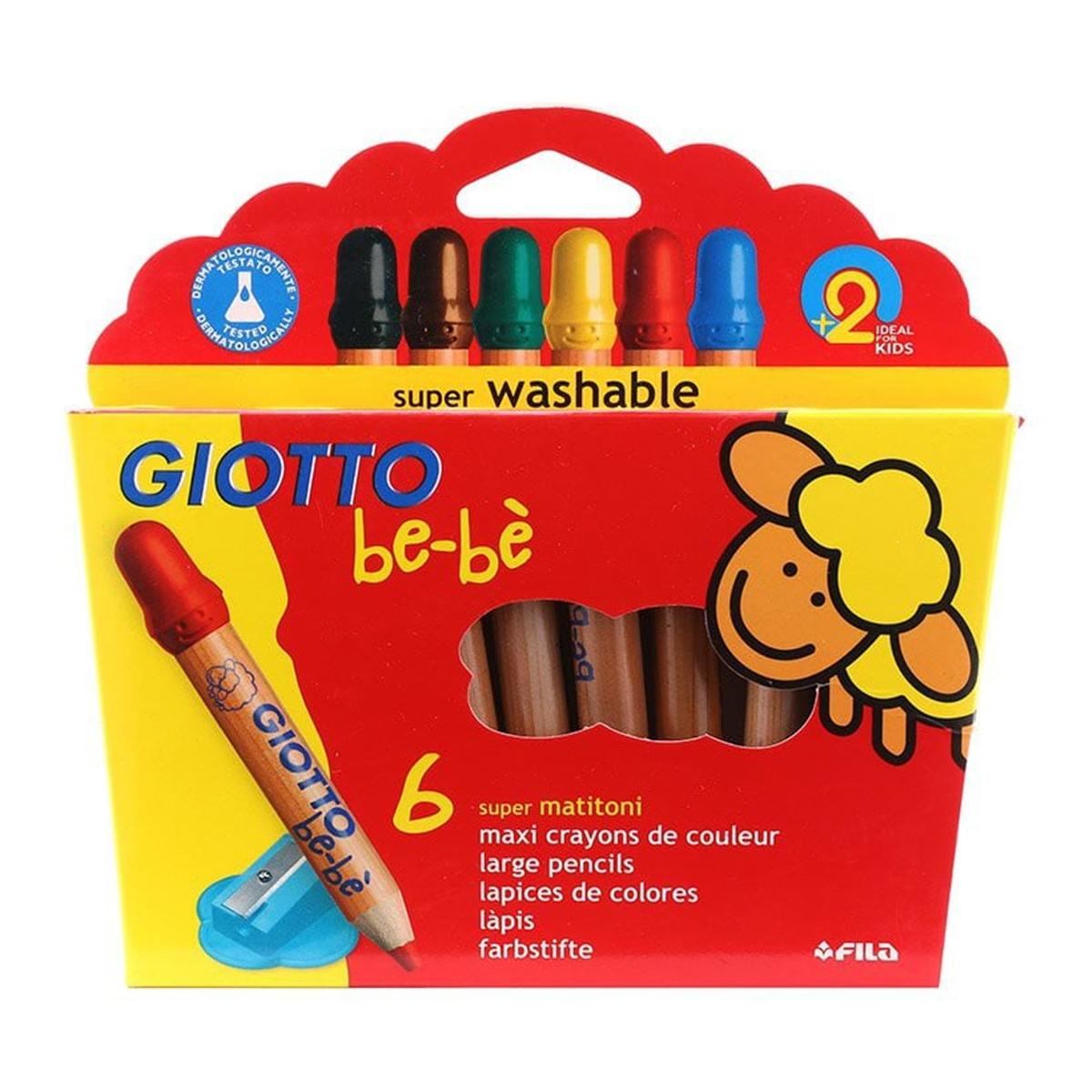 Hộp bút sáp 6 màu Giotto Be-bè (Thân to) 466400