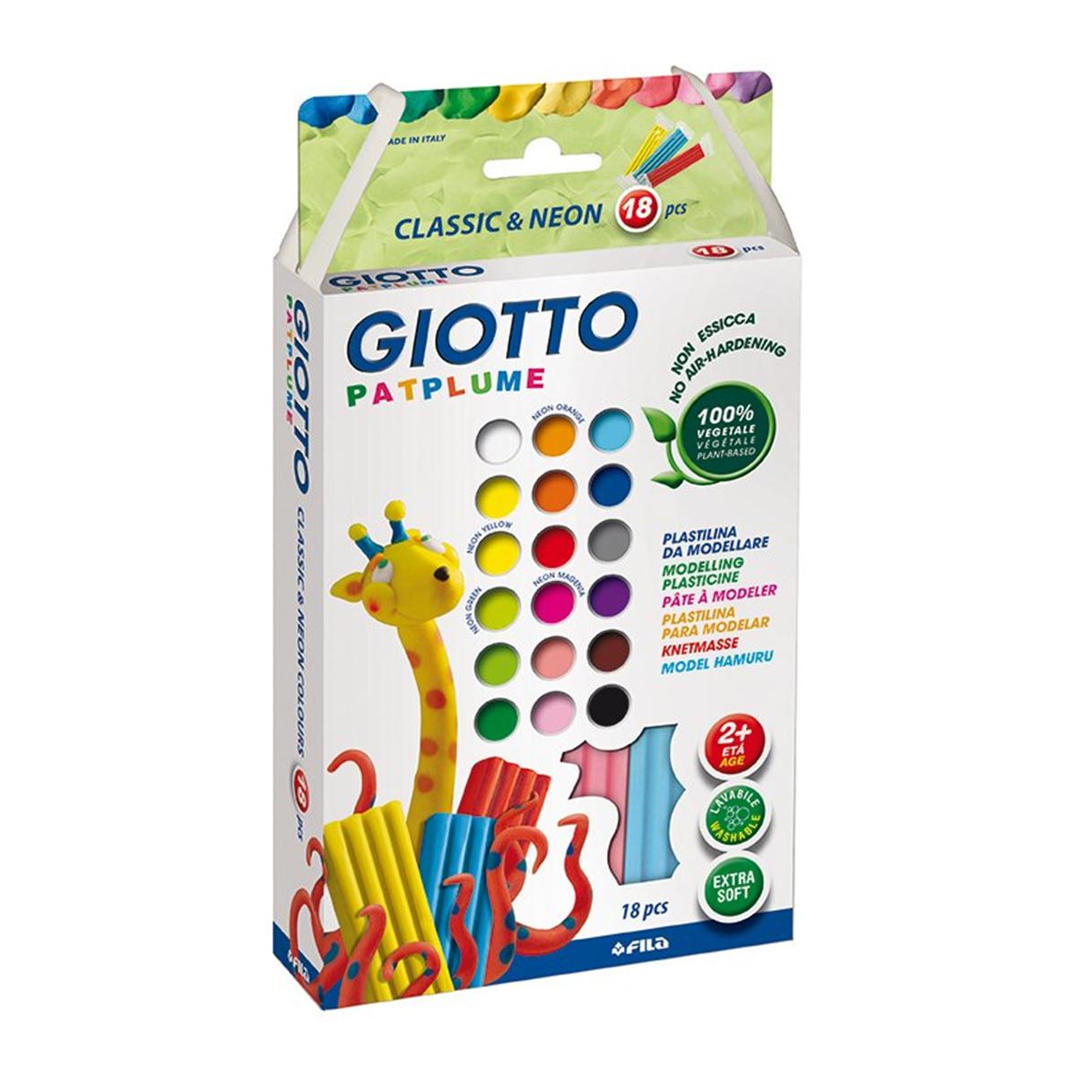 Đất nặn Giotto Patplume 513100 (Hộp 18 màu x 20g)