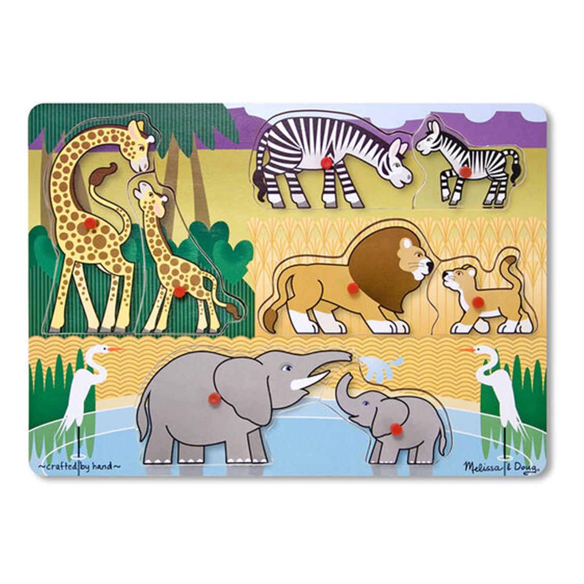 Safari Peg Puzzle - 8 Pieces