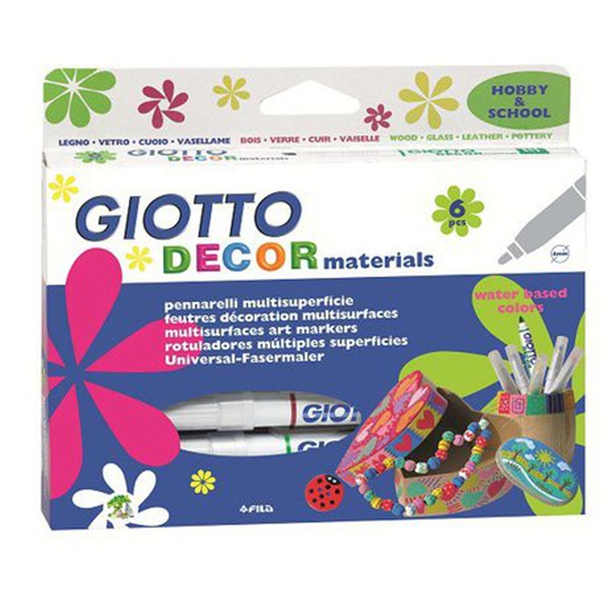 Bút dạ 6 màu Giotto Decor Materials - 453300