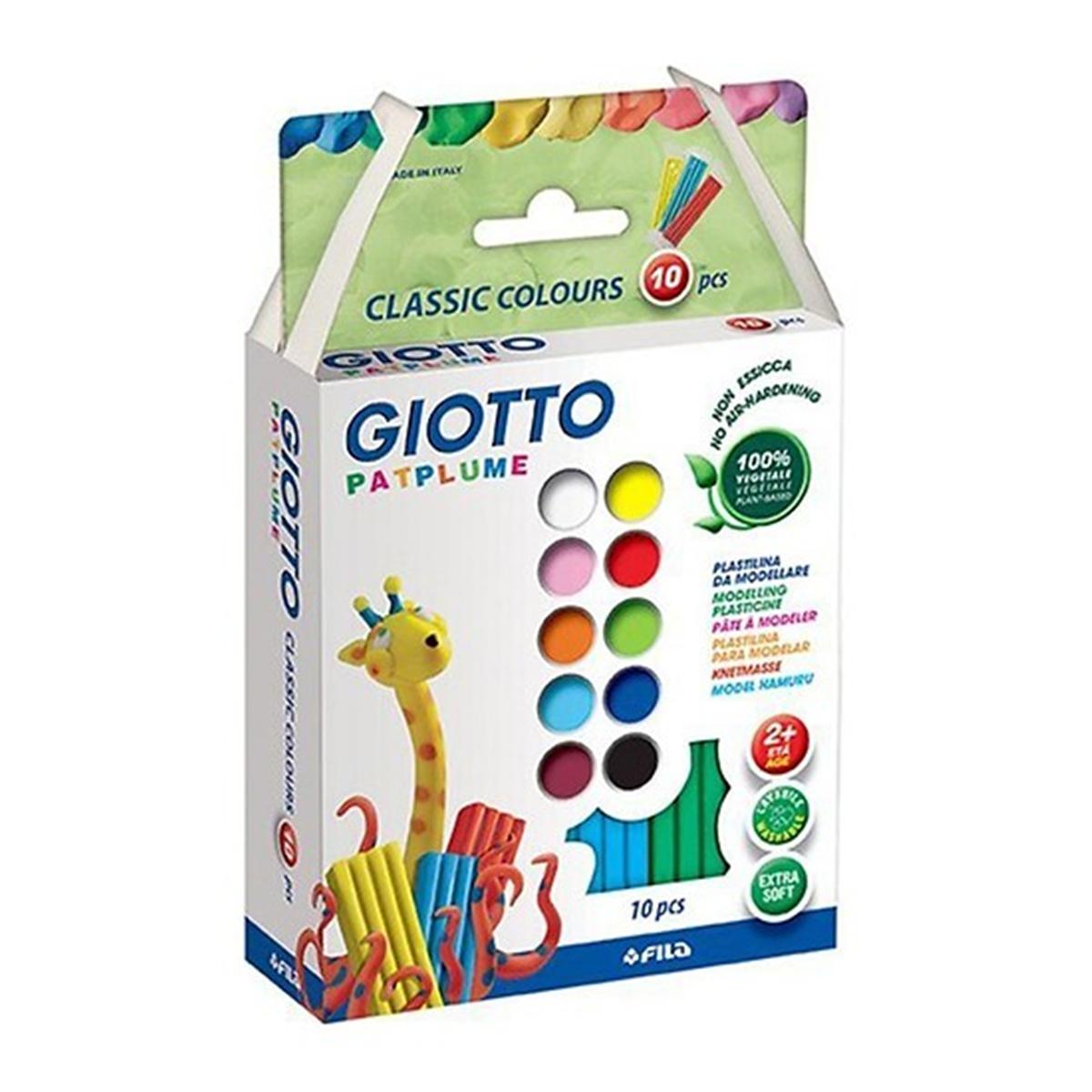 Đất Nặn Giotto Patplume Classic 512900 (10 Màu/Hộp)