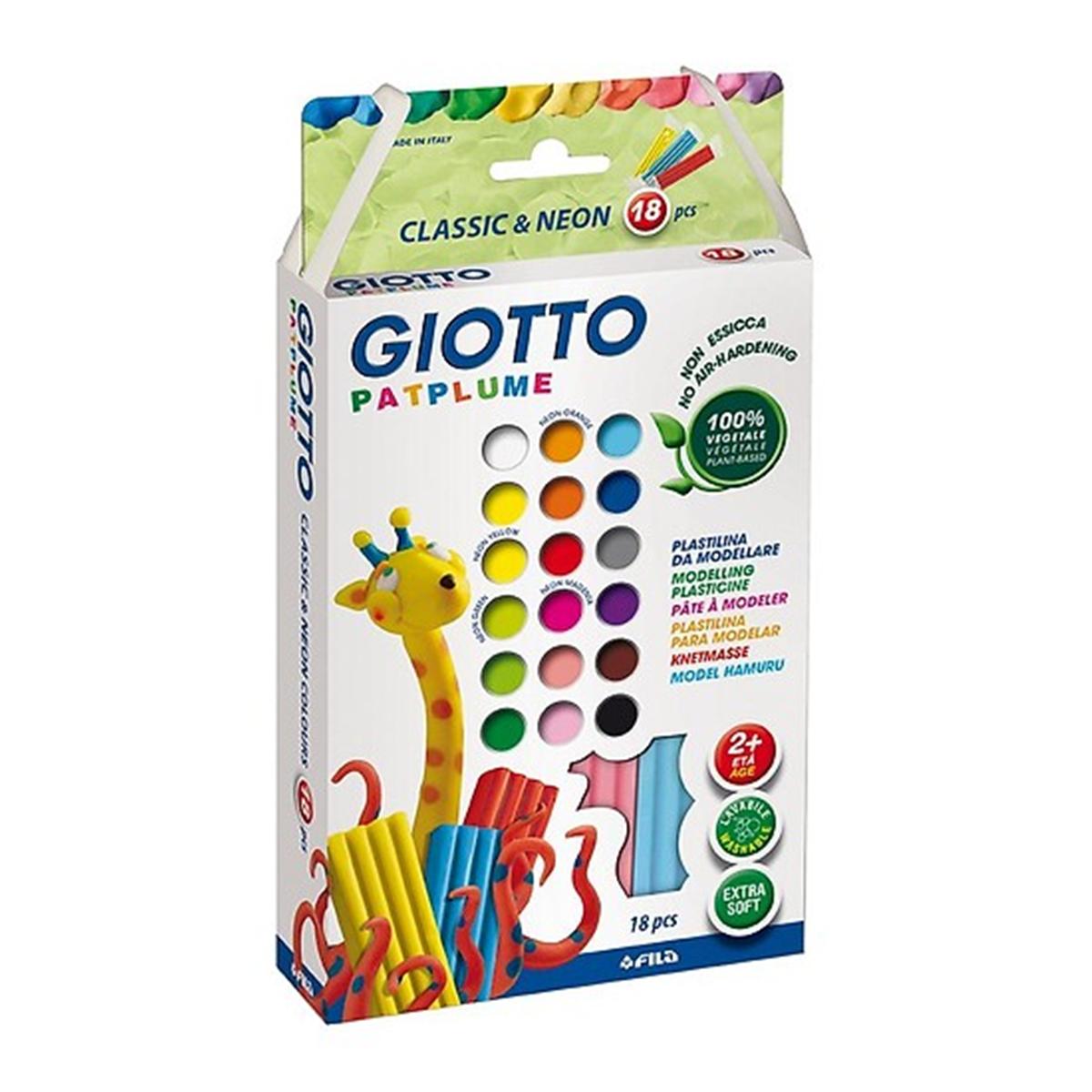 Đất Nặn Giotto Patplume 513100 (18 Màu/Hộp)