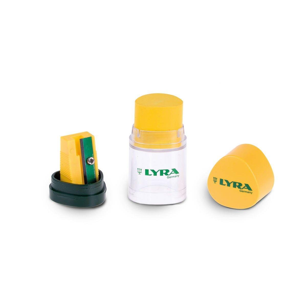 Gọt chì thân nhỏ có ống đựng rác kèm tẩy LYRA Germany Temagraph Duo 2 in 1 L7307100