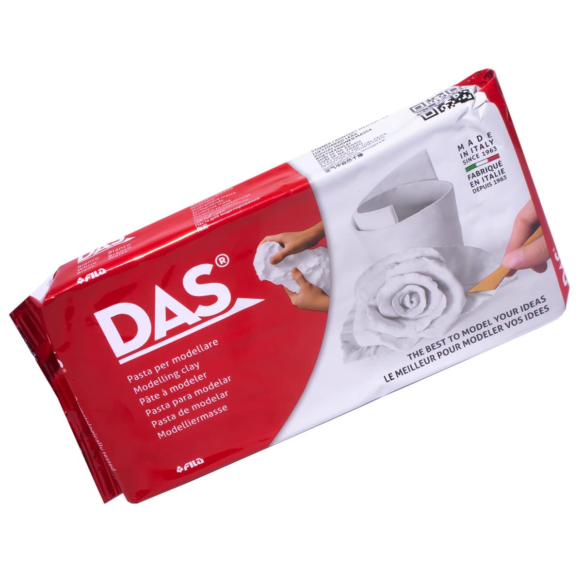 Đất sét nặn DAS, màu trắng 1kg, nhãn hiệu DAS , Sx tại Ý mới 100%, Mã F387500