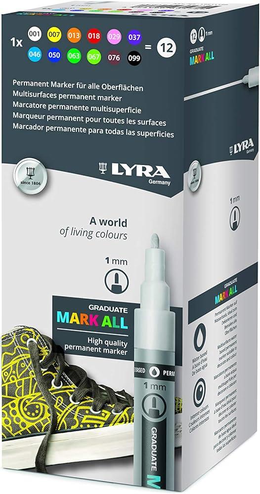  BÚT DẠ LYRA GRADUATE MARK ALL 1MM, HỘP 6 chiếc màu trắng L6810001