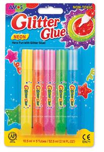 Vỉ 5 tuýp màu nhũ óng ánh 10,5 ml AMOS Glitter (GNE10B5)