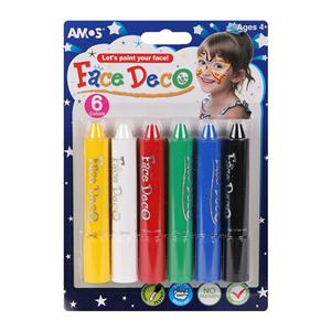 Bộ vẽ mặt nạ AMOS face deco, hộp 6 màu (FD5B6)