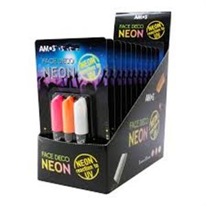 Màu vẽ mặt AMOS Face Deco 3 Neon colors blister card (FD10B3-ND)