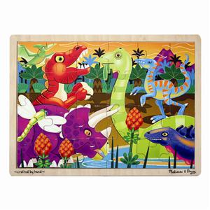 Prehistoric Sunset Wooden Jigsaw Puzzle - 24 Pieces