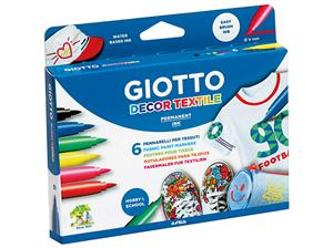 Bút vẽ lên vải Giotto Decor Textile 6 màu 494800