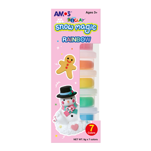 Hộp đất nặn bảy sắc cầu vồng AMOS I Clay Snow Magic Rainbow SM7P-R