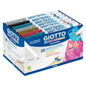  HỘP BÚT 5 MÀU TRANG TRÍ / ĐÁNH DẤU GỐC NƯỚC ĐA BỀ MẶT GIOTTO MATERIALS