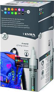 BÚT DẠ LYRA GRADUATE MARK ALL 2MM, HỘP 6 CHIẾC MÀU TRẮNG L6820001