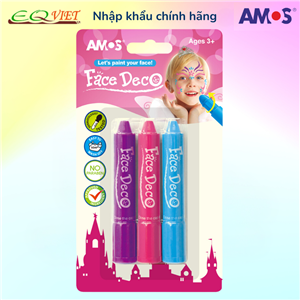 Bút vẽ mặt AMOS Face Deco vỉ 3 cái nhập khẩu Hàn Quốc FD5B3G 